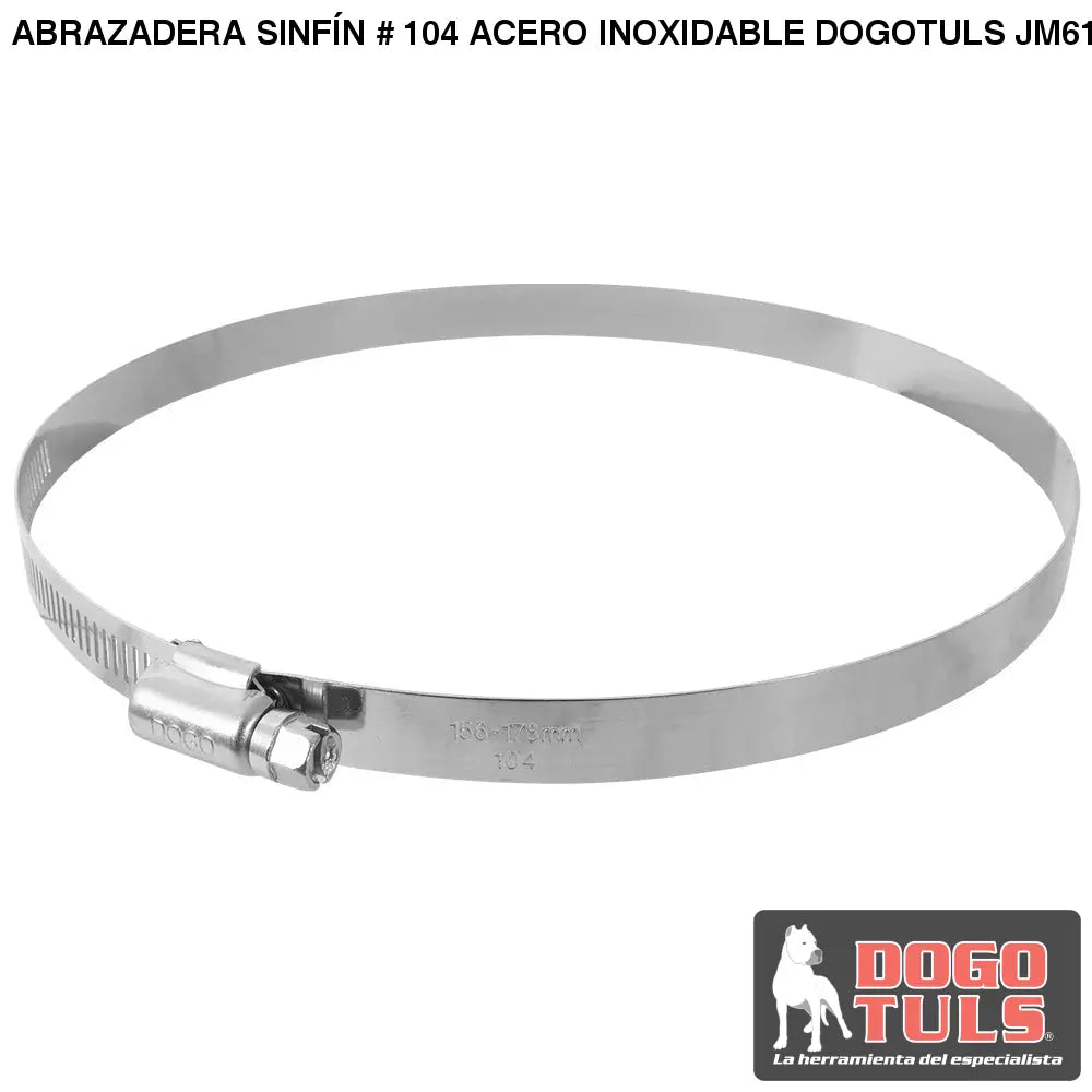 ABRAZADERA SINFêN # 104 ACERO INOXIDABLE DOGOTULS JM6104