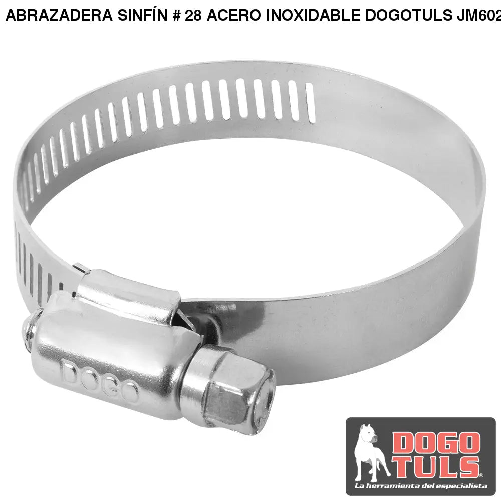 ABRAZADERA SINFêN # 28 ACERO INOXIDABLE DOGOTULS JM6028