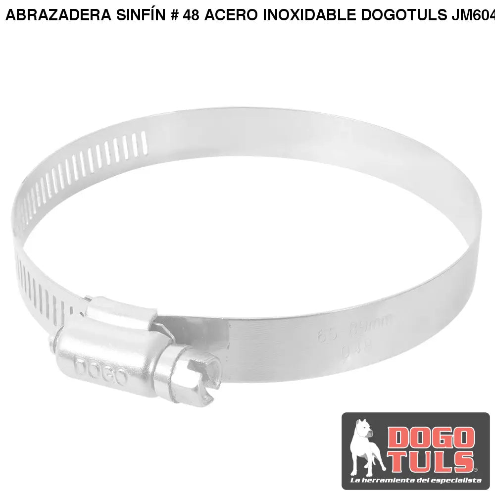 ABRAZADERA SINFêN # 48 ACERO INOXIDABLE DOGOTULS JM6048