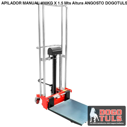 APILADOR MANUAL 400KG X 1.5 Mts Altura ANGOSTO DOGOTULS